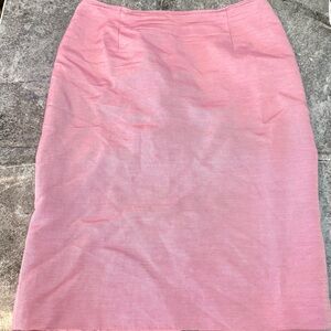 Oscar De La Renta Pencil Skirt Metallic Peony Pink Women's Size 6